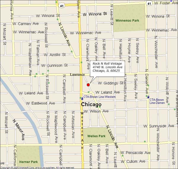map to thebassdeler, a division of rock n roll vintage inc.